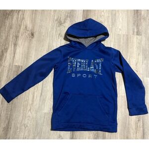 Kids Everlast Sport Royal Blue Camo Logo‎ Hoodie Size M 8